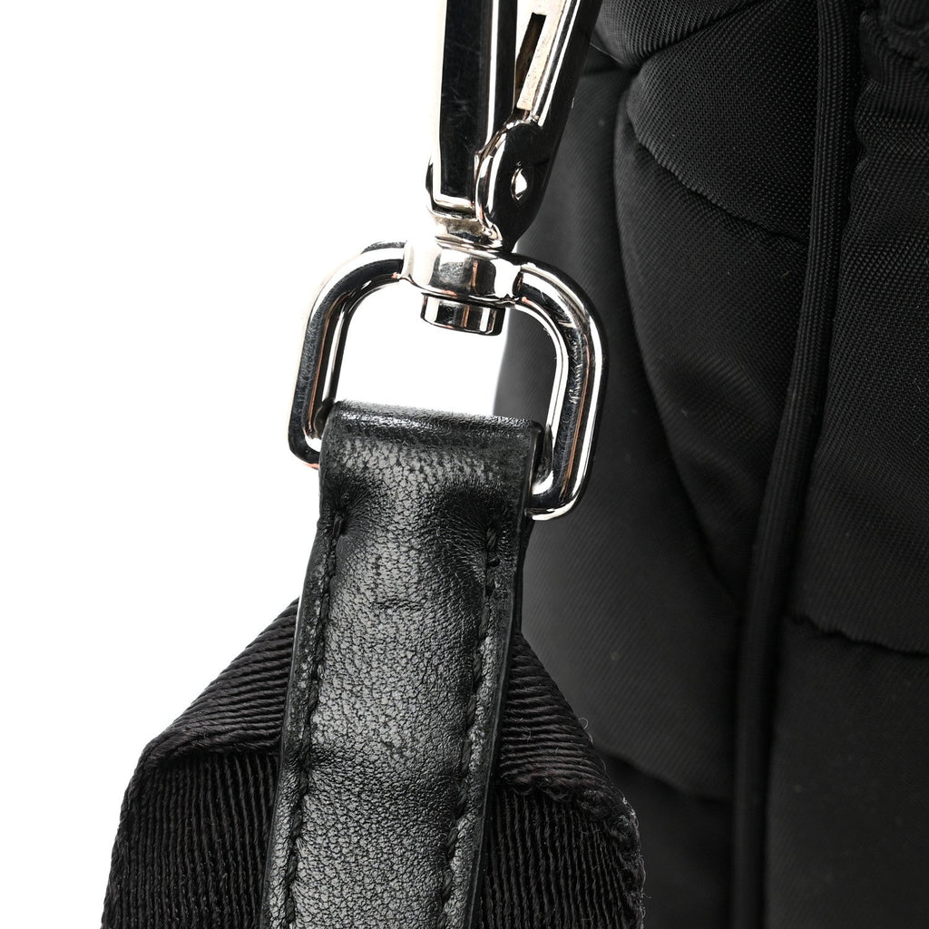 Prada Re-Nylon Quilted Padded Flap Shoulder Bag Black