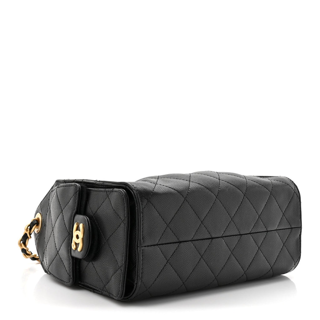 Chanel Caviar Quilted Mini Chanel 25 Handbag Black