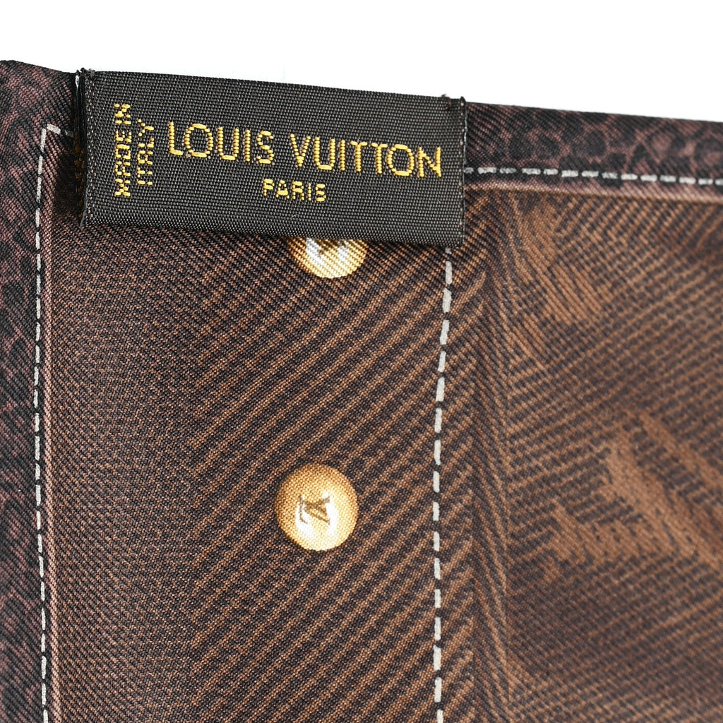 Louis Vuitton Silk Monogram New Denim Bandeau Ebene