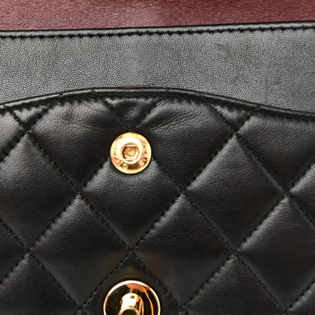 Chanel Lambskin Quilted Medium Double Flap Black