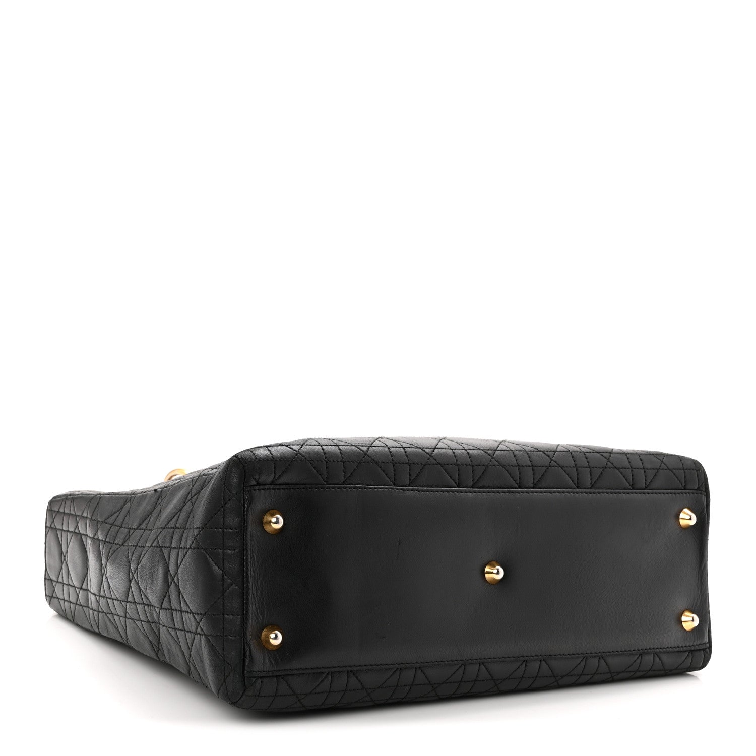 Christian Dior Lambskin Cannage Large Lady Dior Black