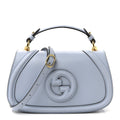 Gucci Roxy Calfskin Medium Blondie Top Handle Bag Cloudy Blue