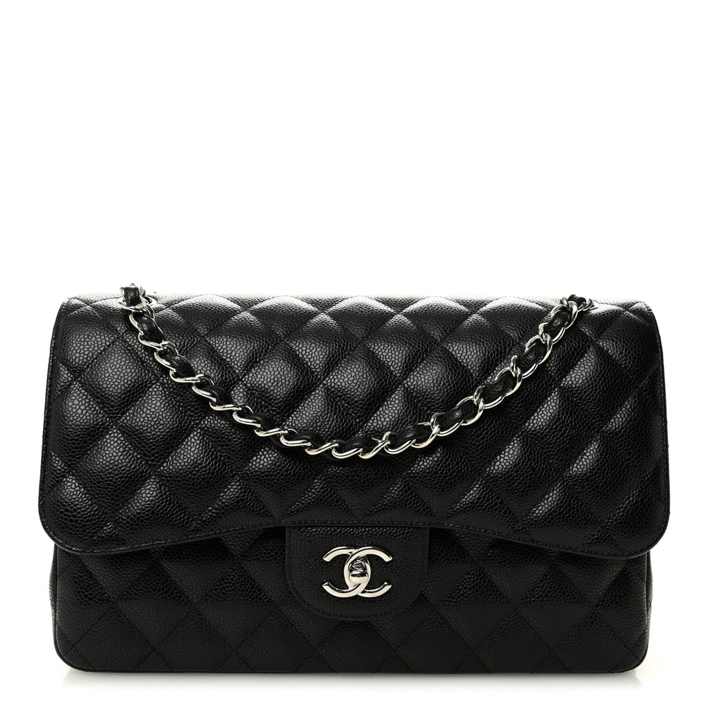 Chanel Caviar Quilted Jumbo Double Flap Black