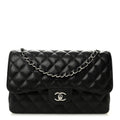 Chanel Caviar Quilted Jumbo Double Flap Black