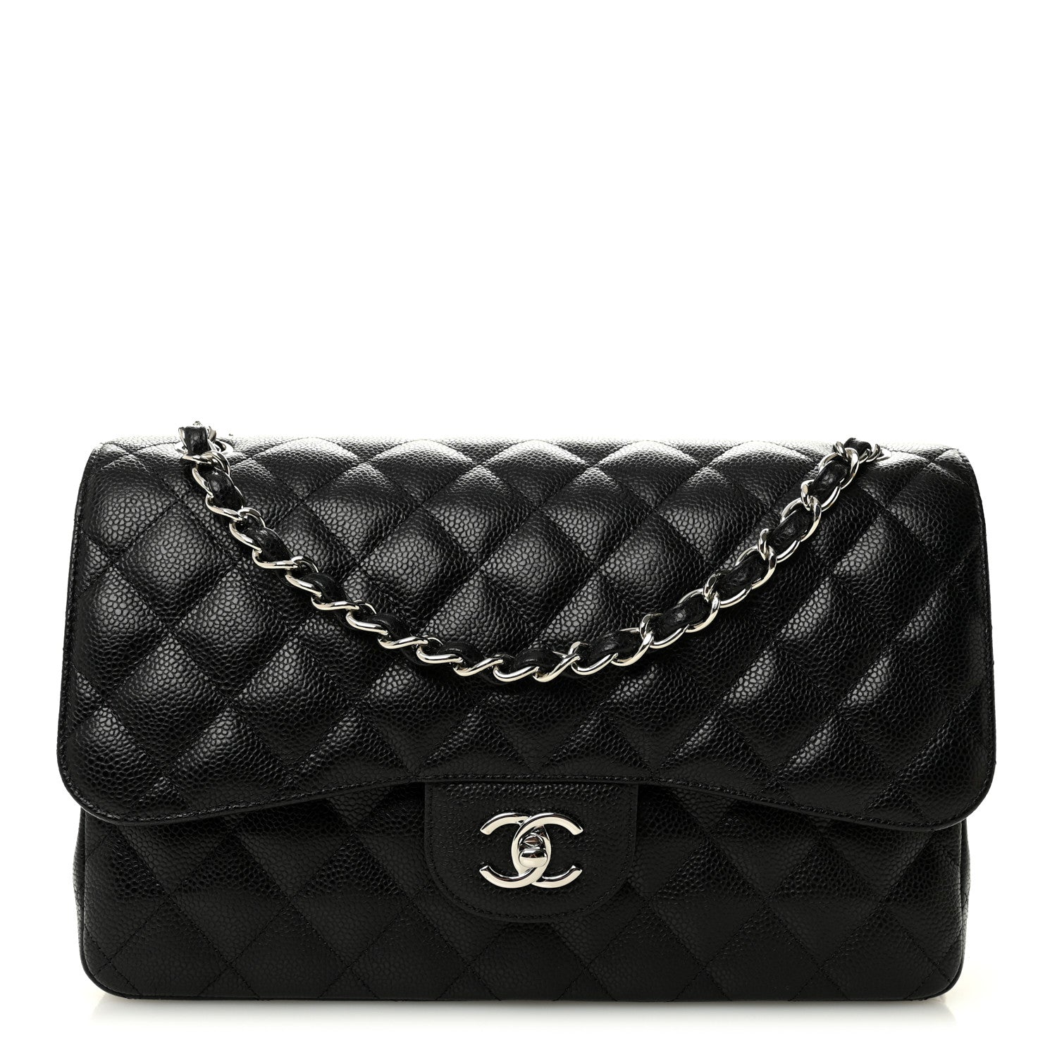Chanel Caviar Quilted Jumbo Double Flap Black