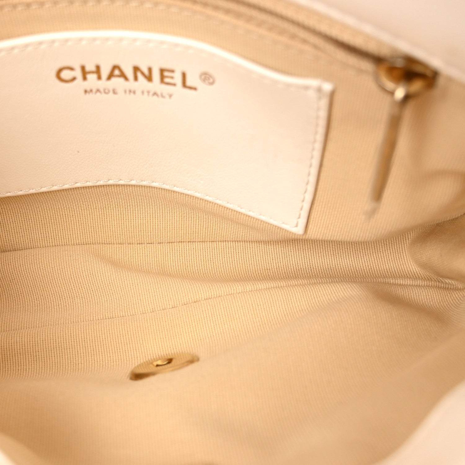 Chanel Lambskin Quilted Small CC Funky Town Flap White