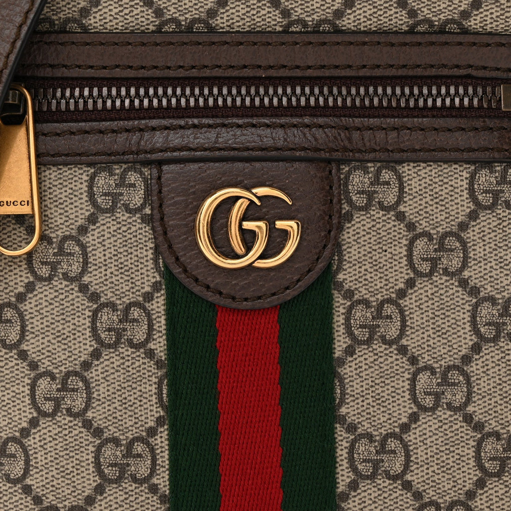 Gucci GG Supreme Monogram Web Mini Ophidia Messenger Brown