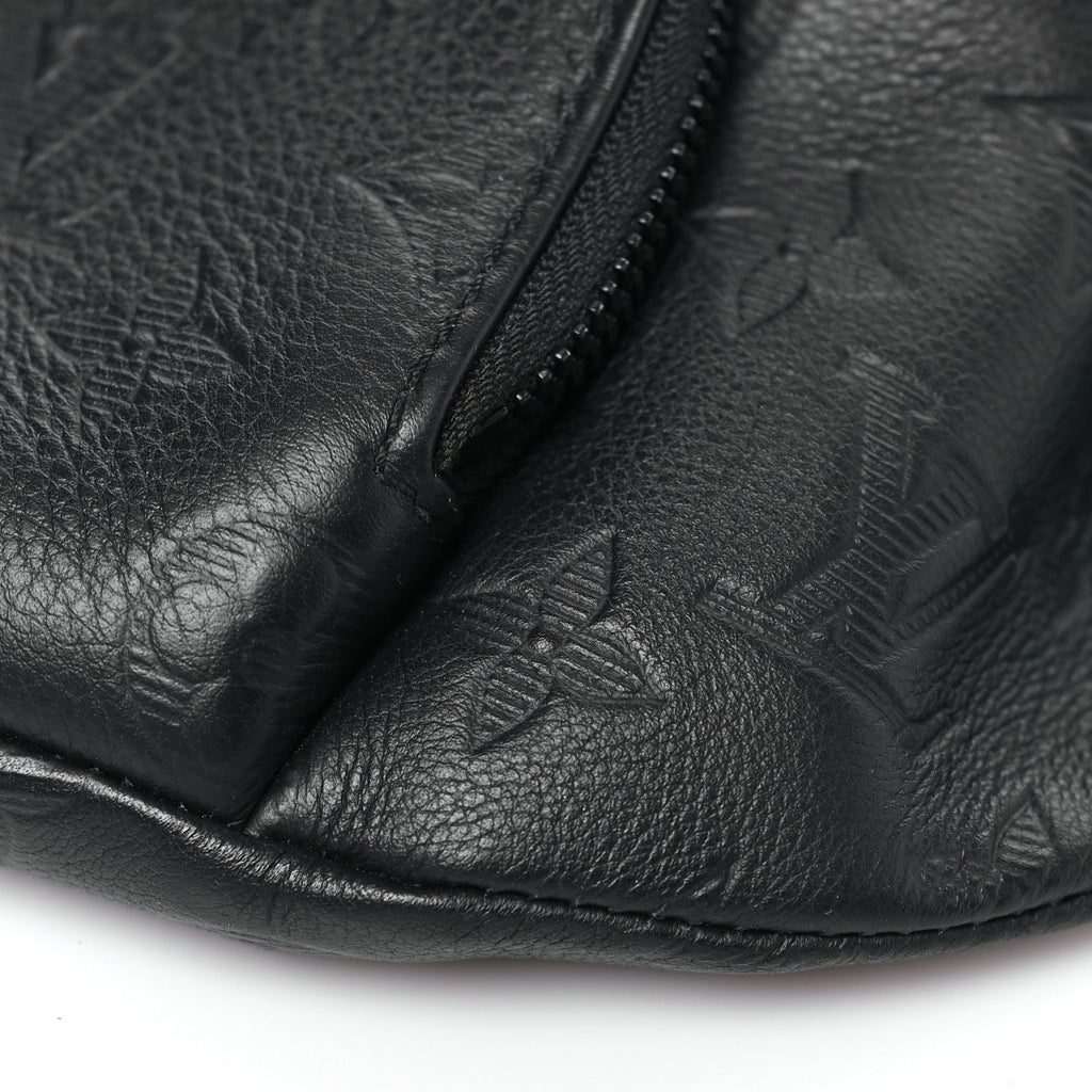 Louis Vuitton Calfskin Monogram Shadow Rush BumBag Black
