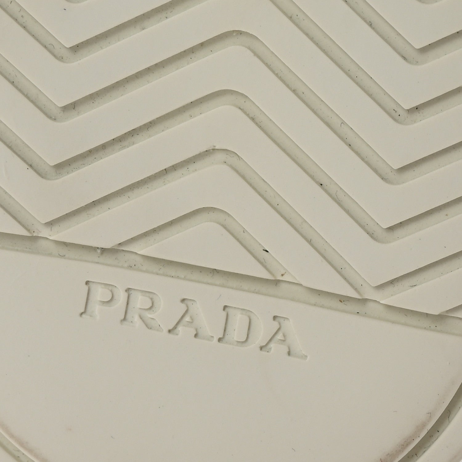 Prada Re-Nylon Gabardine Metal Triangle Logo Wheel Pouch Pocket High Top Sneakers 36 White