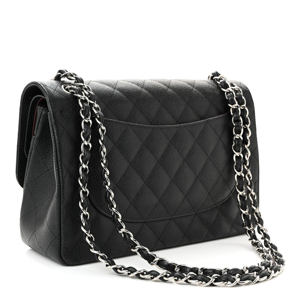 Chanel Caviar Quilted Jumbo Double Flap Black