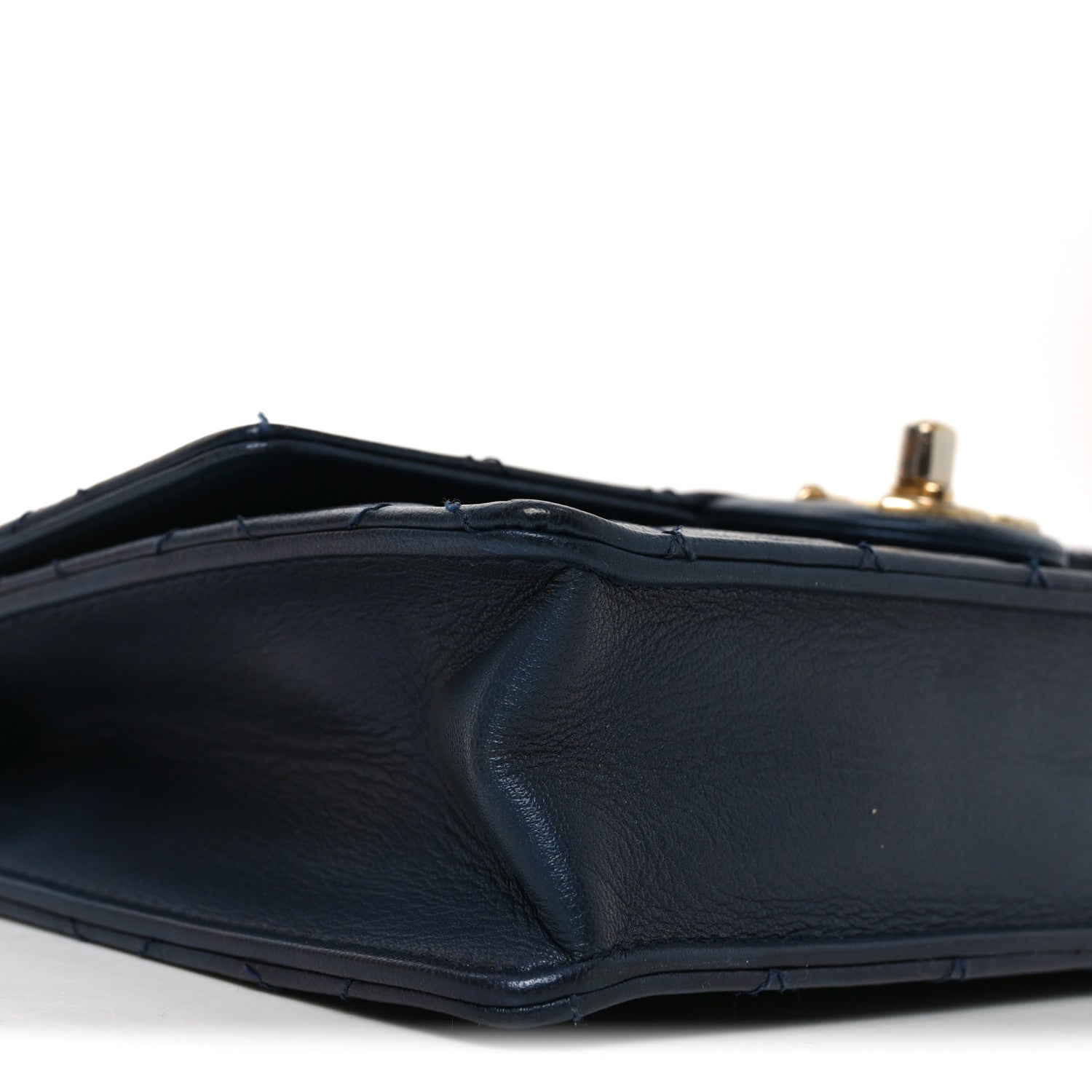 Chanel Iridescent Lambskin Quilted Small Chic Pearls Flap Blue