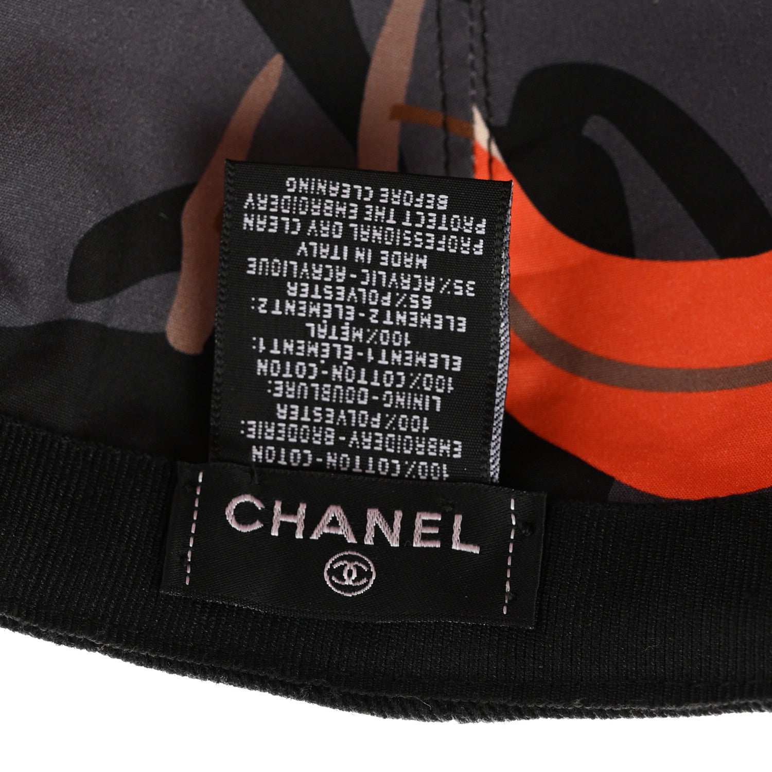 Cotton CC Cap Hat Black Coral