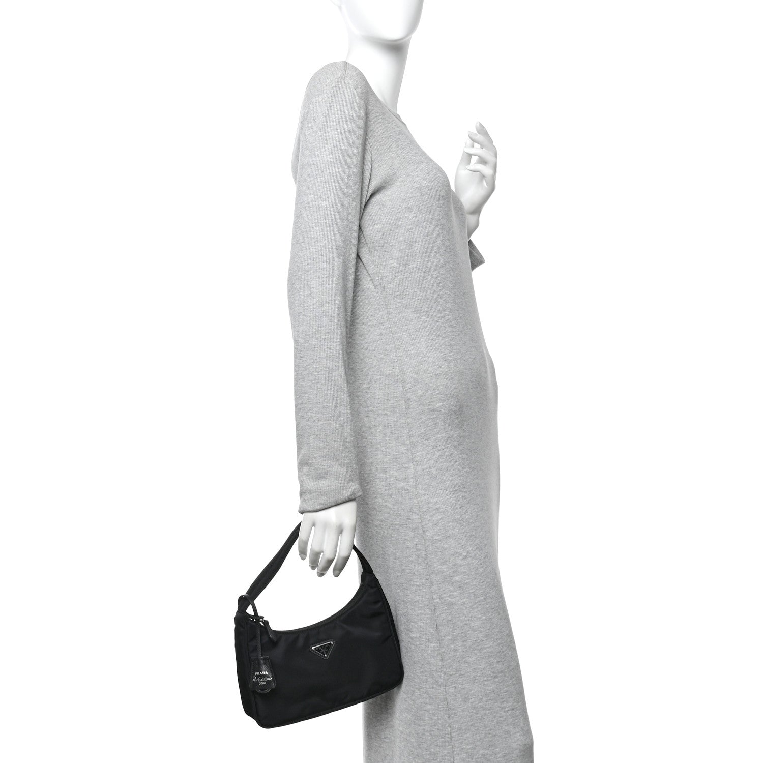Prada Tessuto Nylon Mini Re-Edition 2000 Bag Black