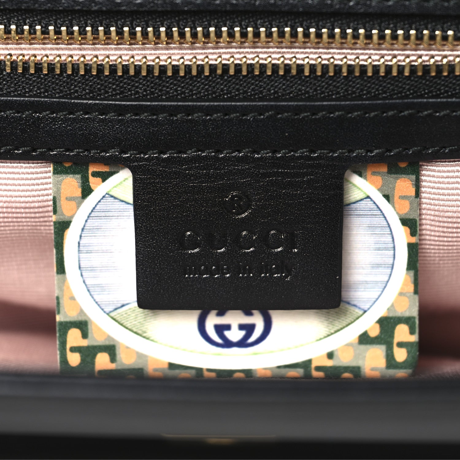 Gucci Vitello Palmellato Lux Crystal Medium Rajah Shoulder Bag Black