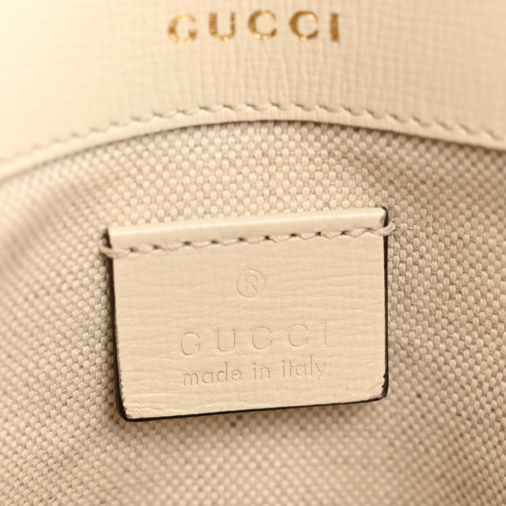 Gucci Azalea Calfskin Horsebit 1955 Shoulder Bag Mystic White