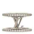 Louis Vuitton Metal Crystal LV Iconic Ring S Palladium