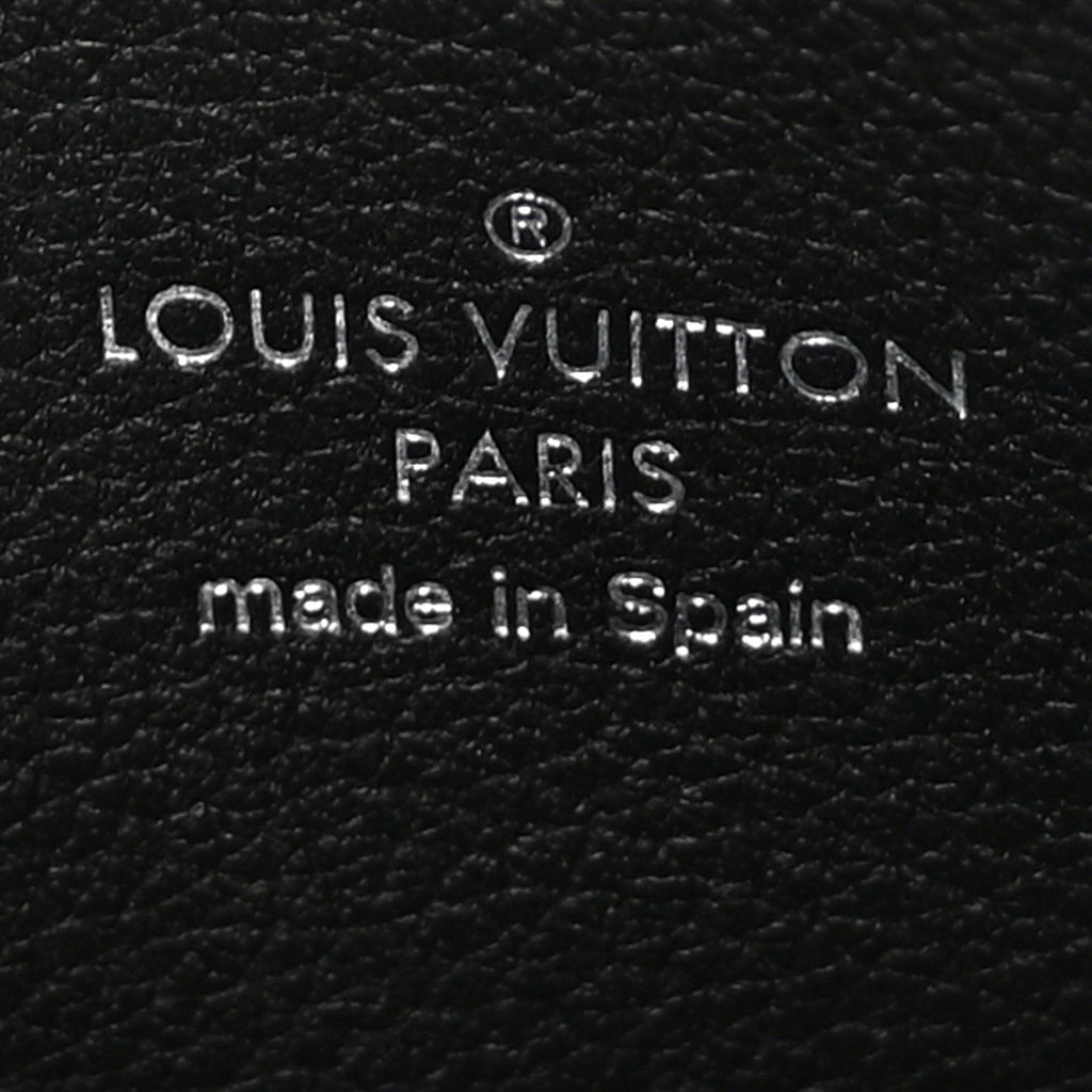 Louis Vuitton Calfskin Lockme Zippy Coin Purse Black