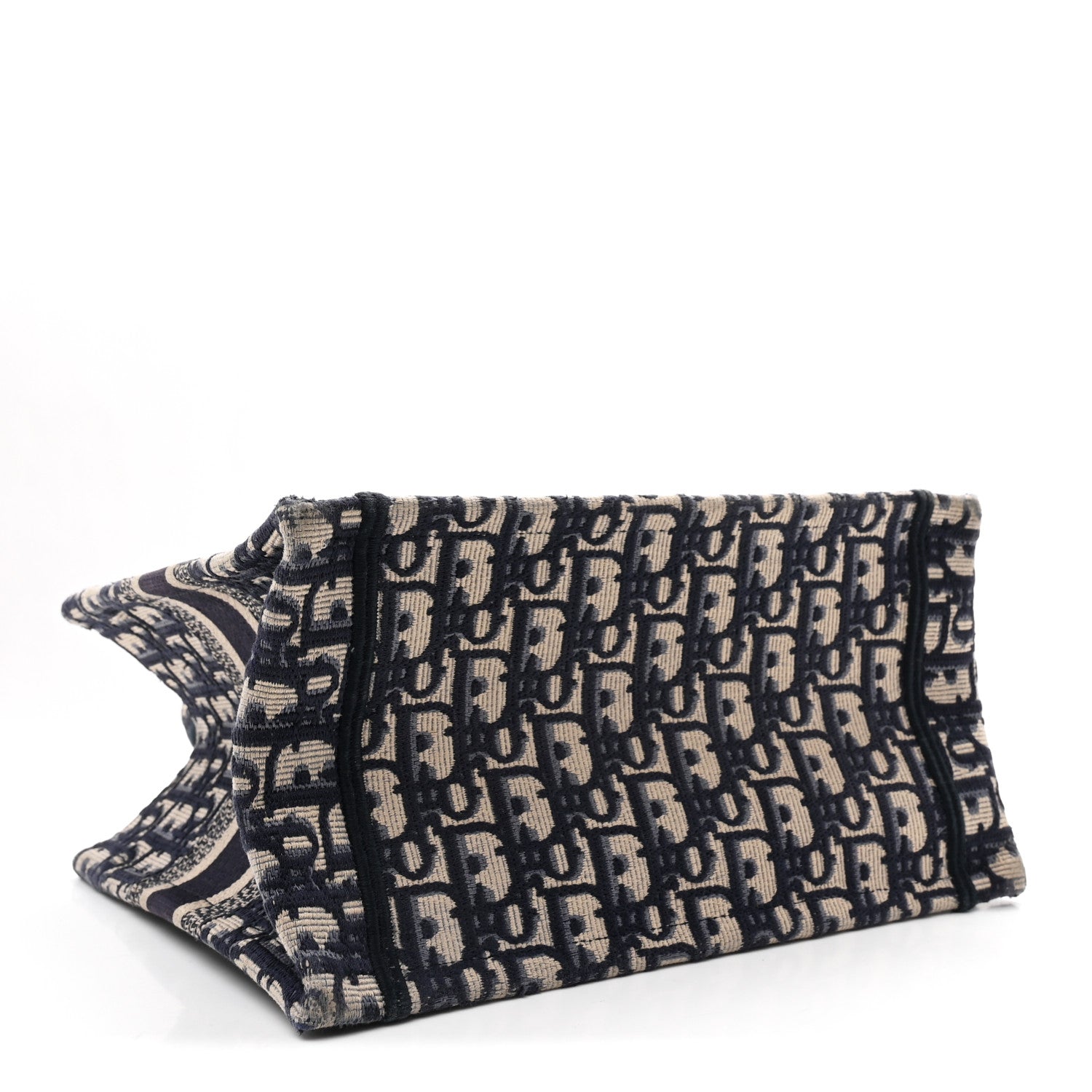 Christian Dior Oblique Small Book Tote Blue Multicolor