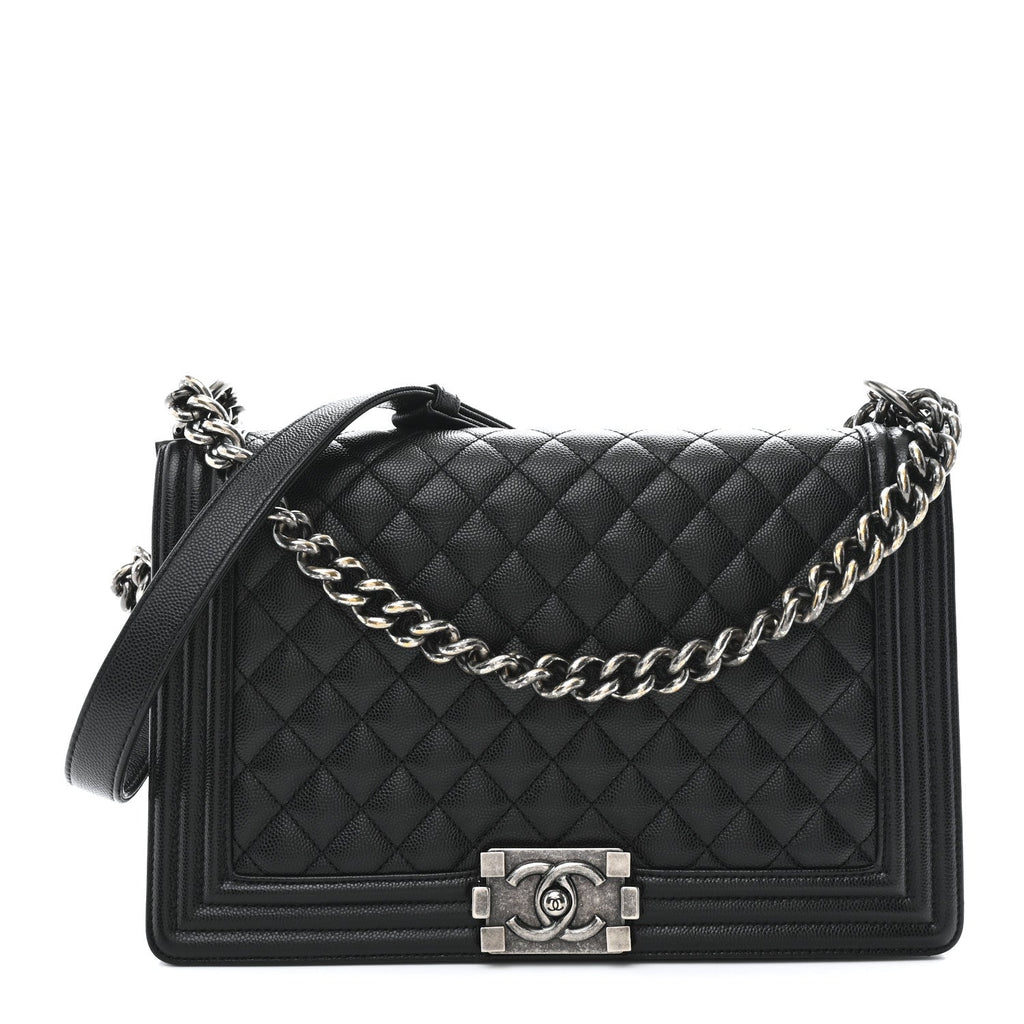 Chanel Caviar Quilted New Medium Boy Flap Black