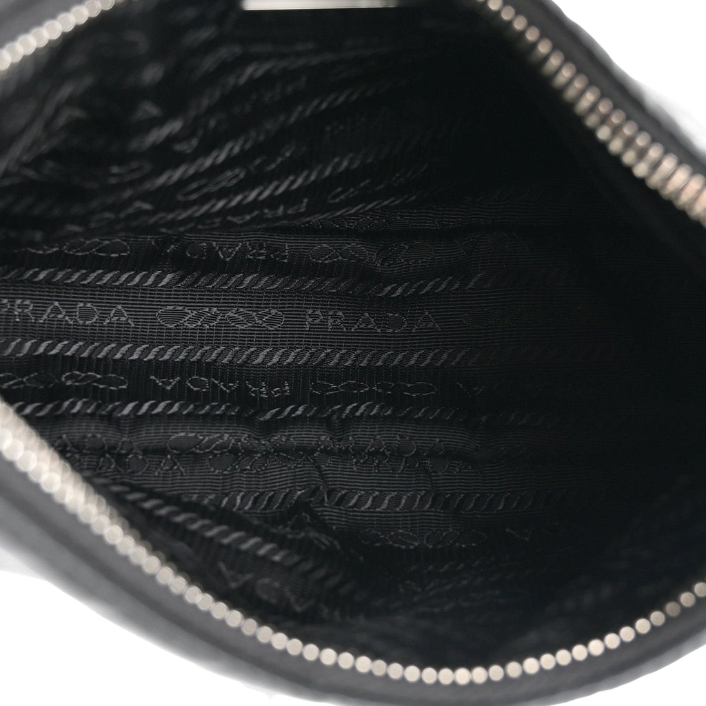 Prada Tessuto Nylon Saffiano Mini Re-Edition 2005 Bag Black