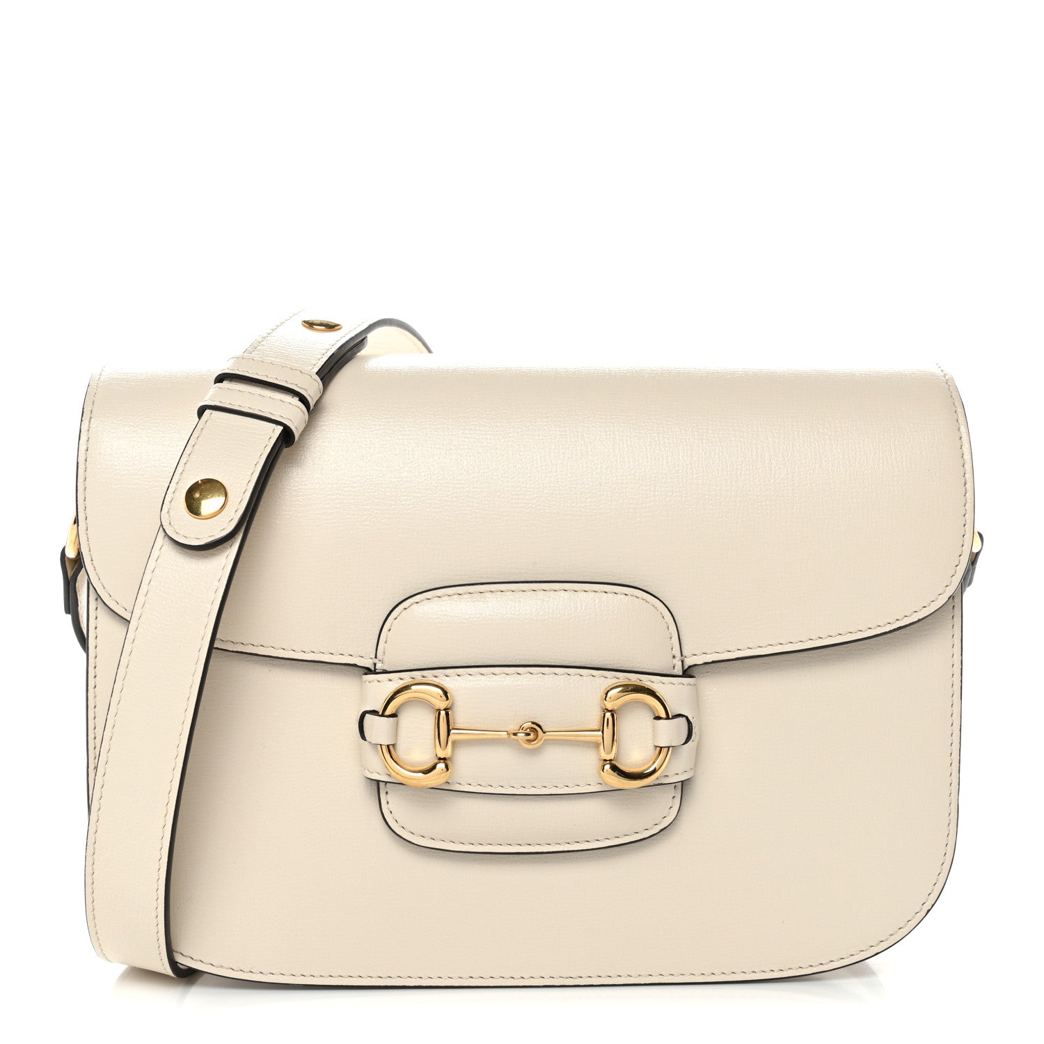 Gucci Azalea Calfskin Horsebit 1955 Shoulder Bag Mystic White