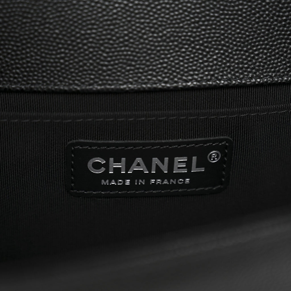 Chanel Caviar Quilted Medium Boy Flap Black