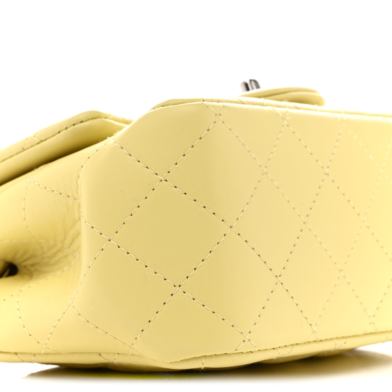Chanel Lambskin Quilted Mini Square Flap Yellow