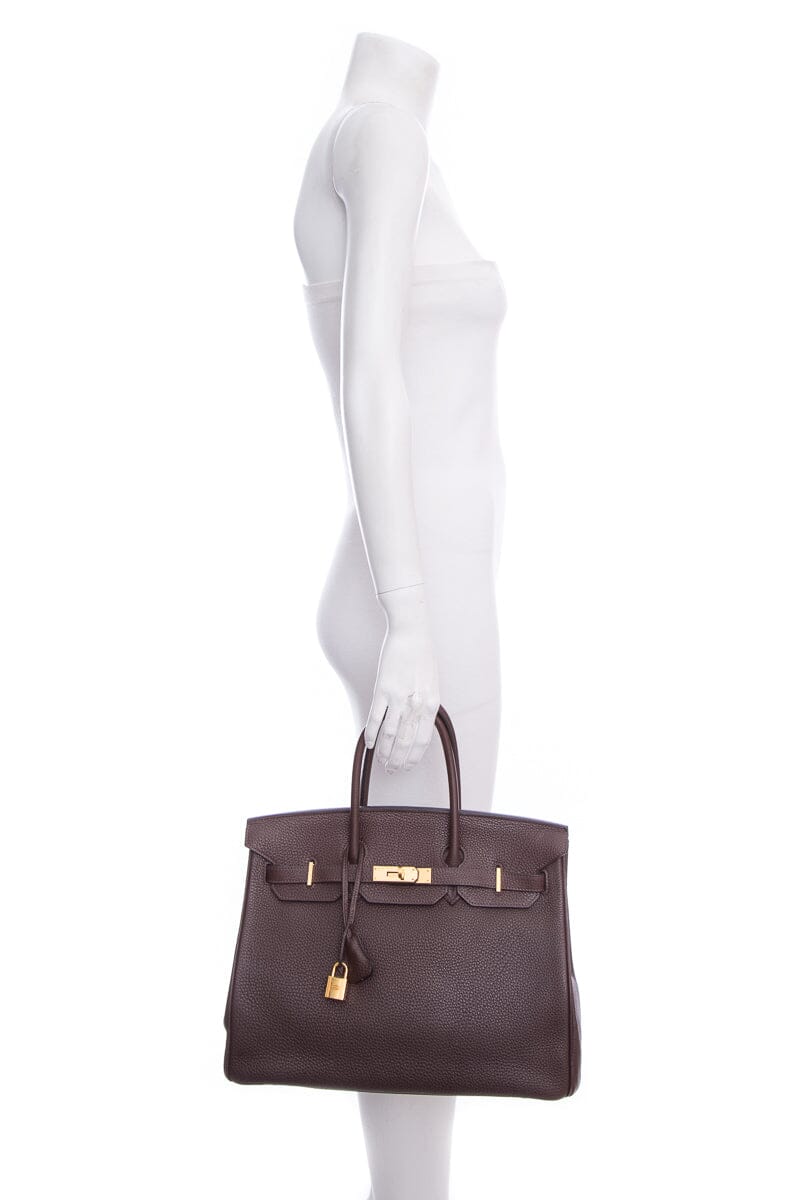Hermès Chocolate 35 CM Birkin Handbag