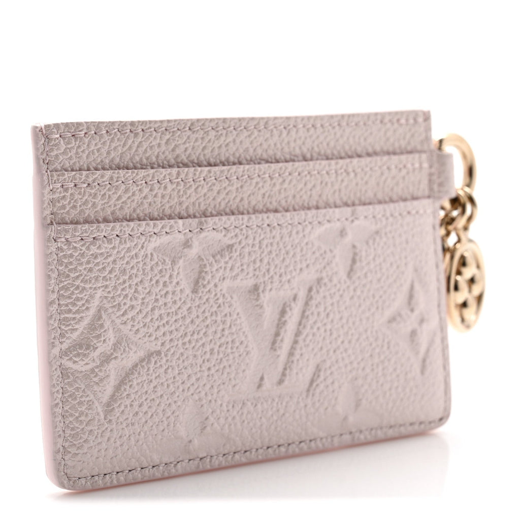 Louis Vuitton Empreinte Monogram LV Charms Card Holder Snowy Pearl