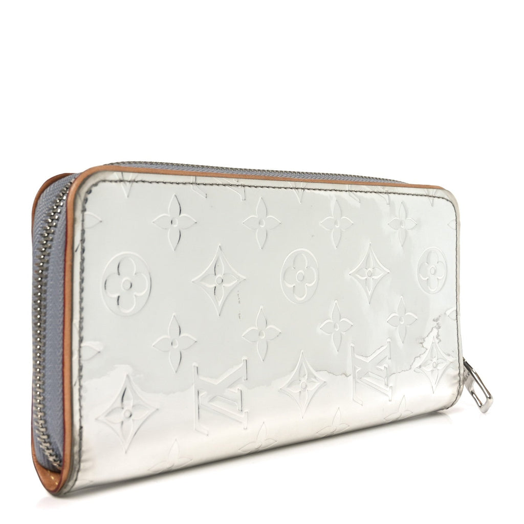 Louis Vuitton Monogram Mirror Zippy Wallet Silver