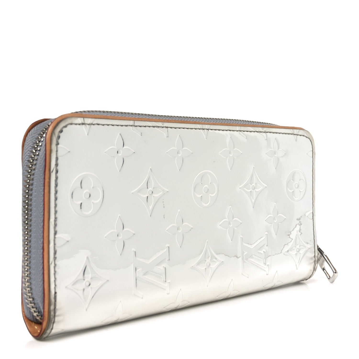 Louis Vuitton Monogram Mirror Zippy Wallet Silver