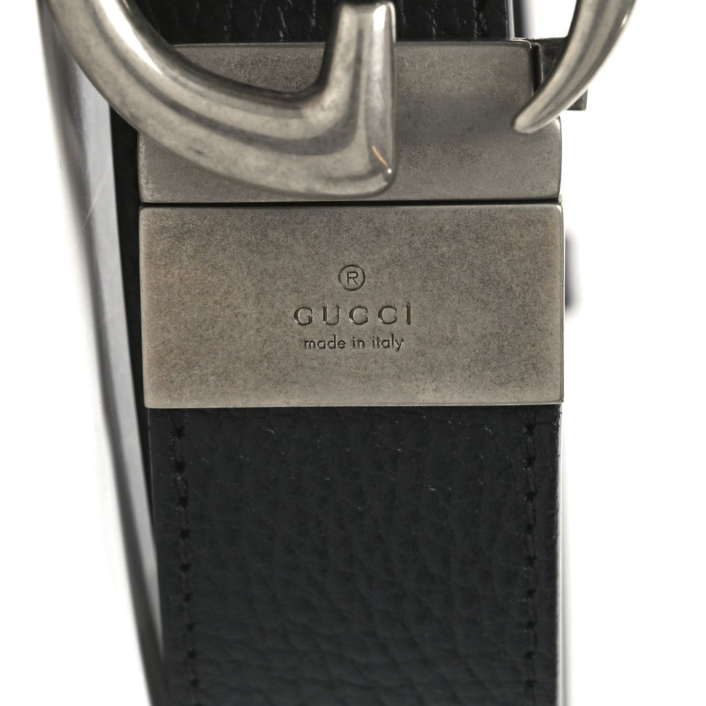 Gucci Calfskin Double G Reversible 80 32 Belt Black
