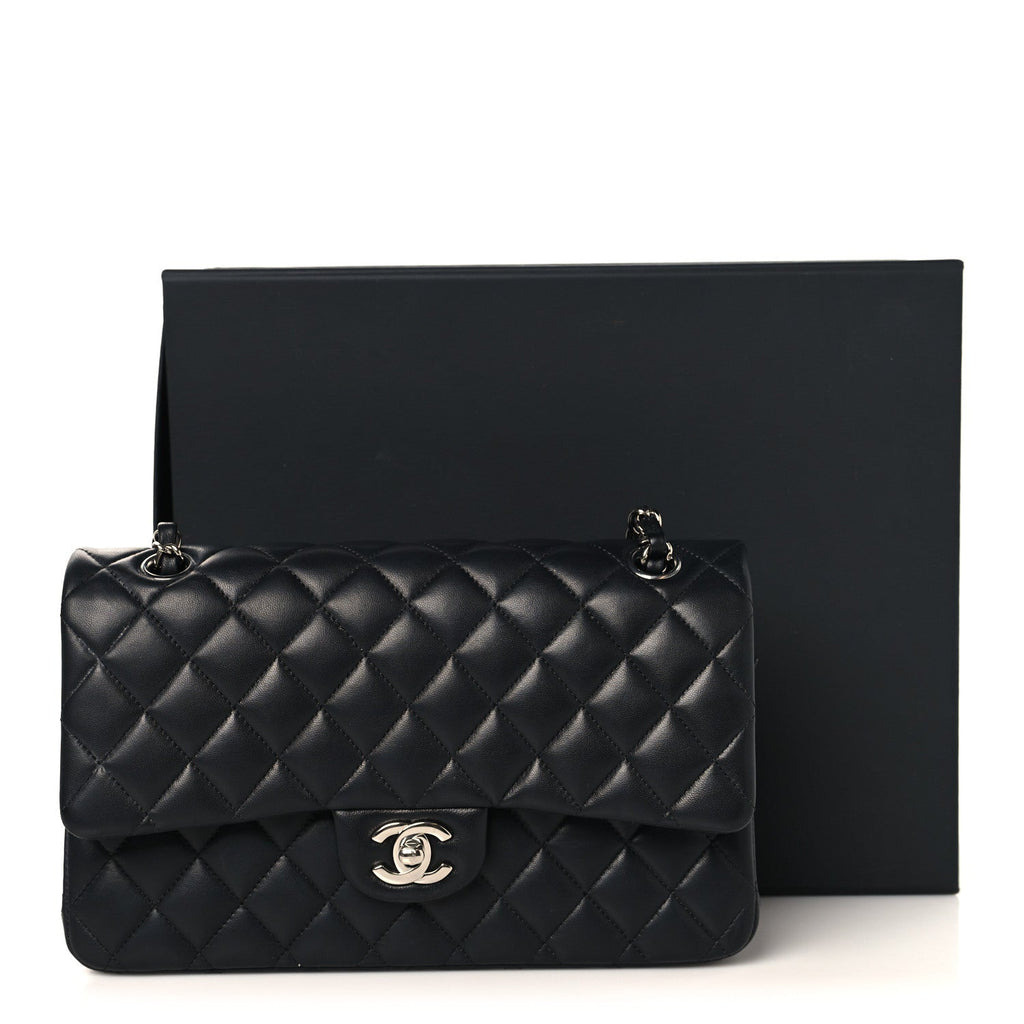 Chanel Lambskin Quilted Medium Double Flap Black