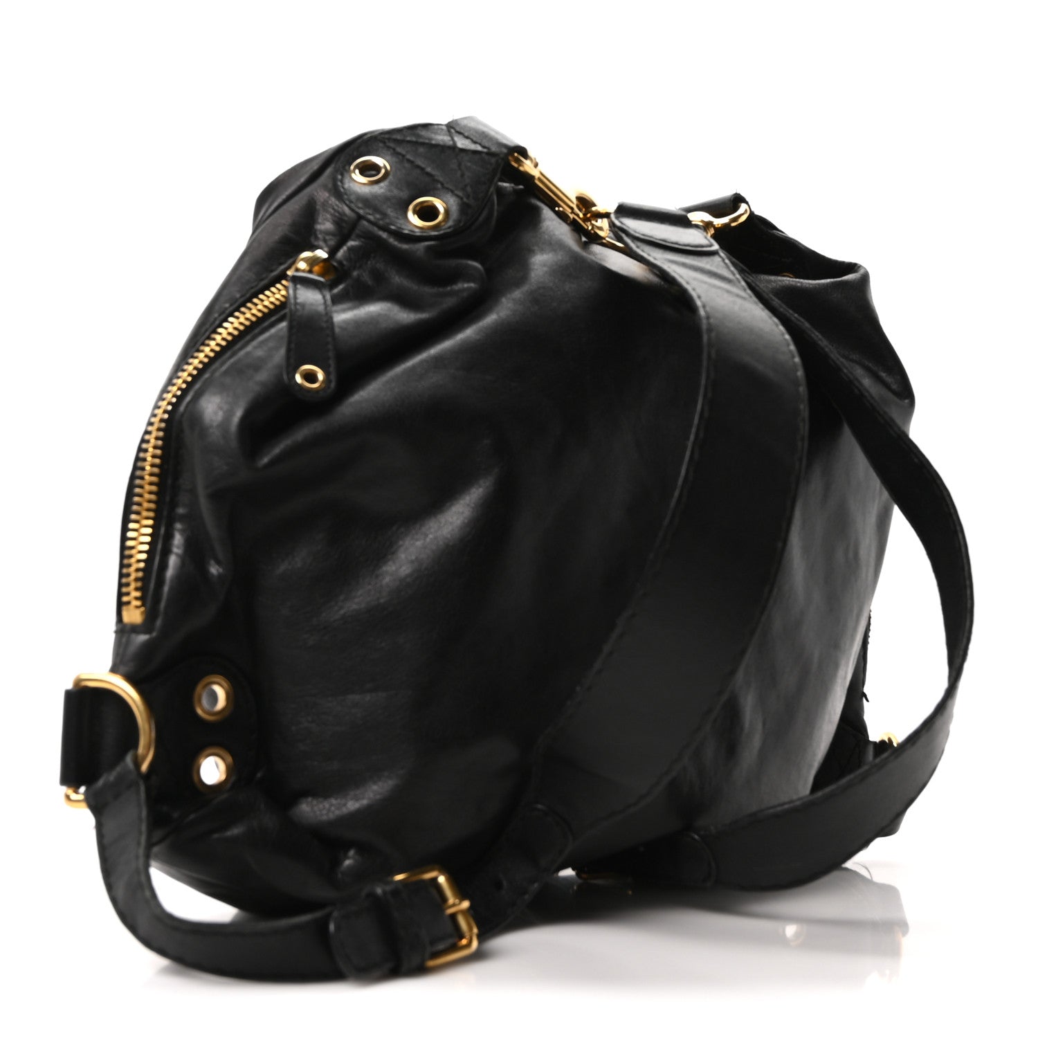 Gucci Calfskin Medium Darwin Convertible Backpack Black