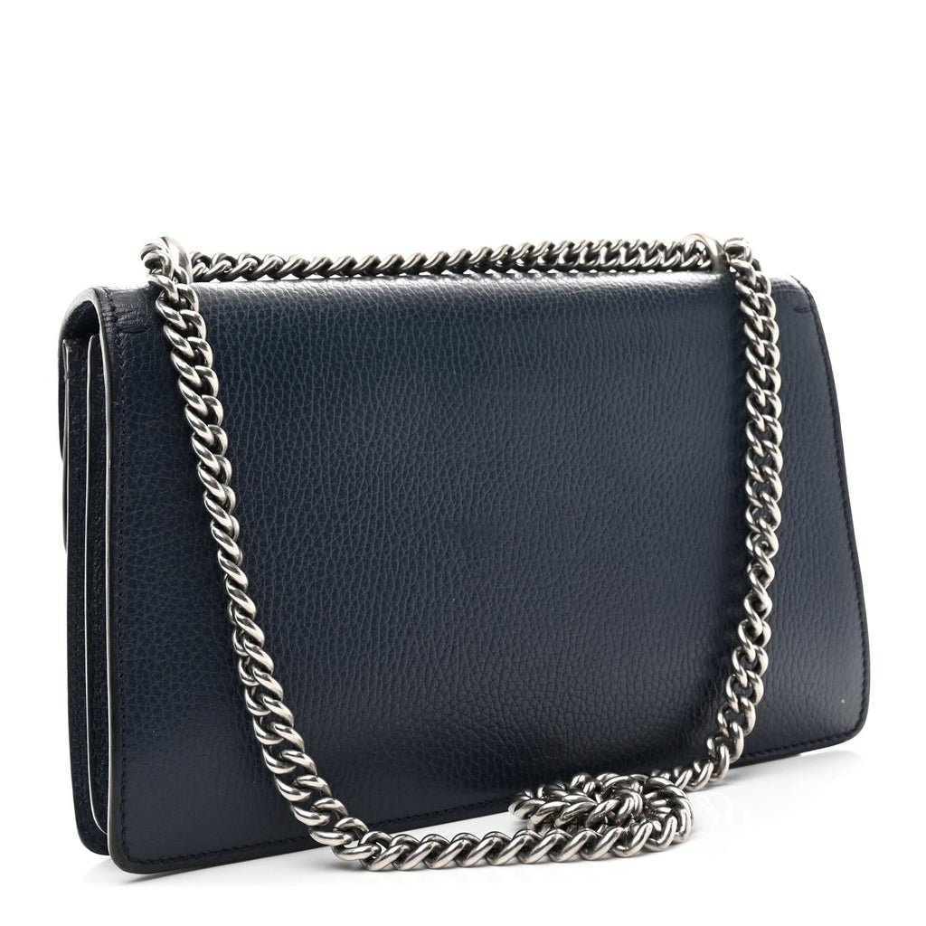 Gucci Dollar Calfskin Crystal Small Dionysus Shoulder Bag Blue Agata Montana Sapphire