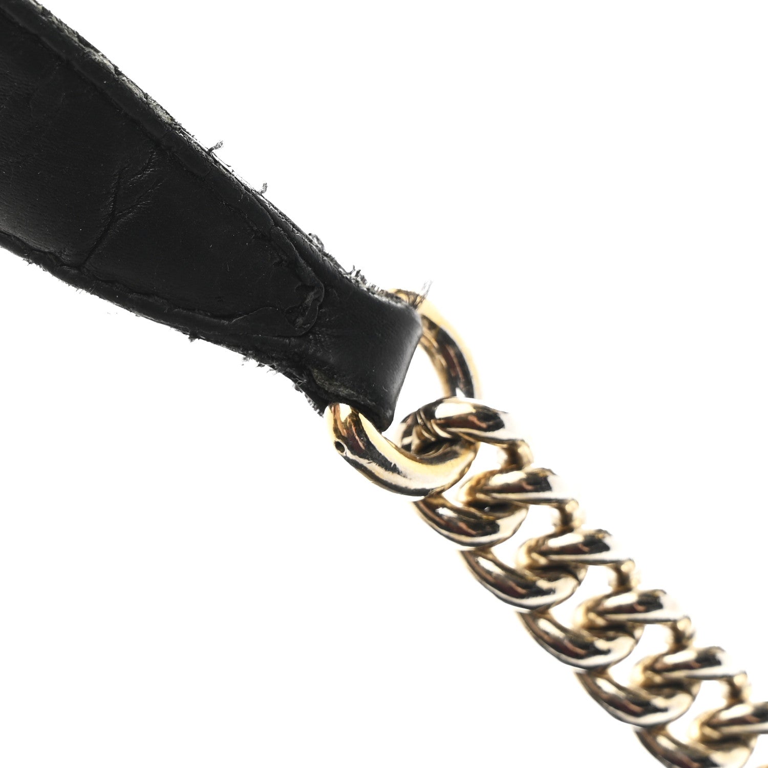 Gucci Pebbled Calfskin Medium Soho Chain Shoulder Bag Black