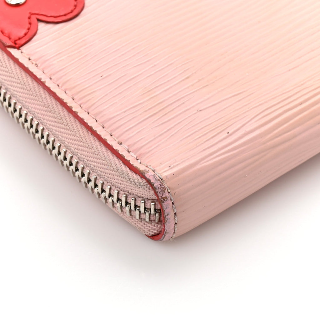 Louis Vuitton Epi Blooming Corners Clemence Wallet Rose Ballerine Coquelicot