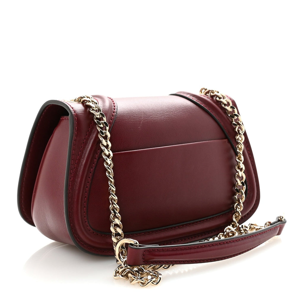 Gucci Calfskin Blondie Small Shoulder Bag Dark Red