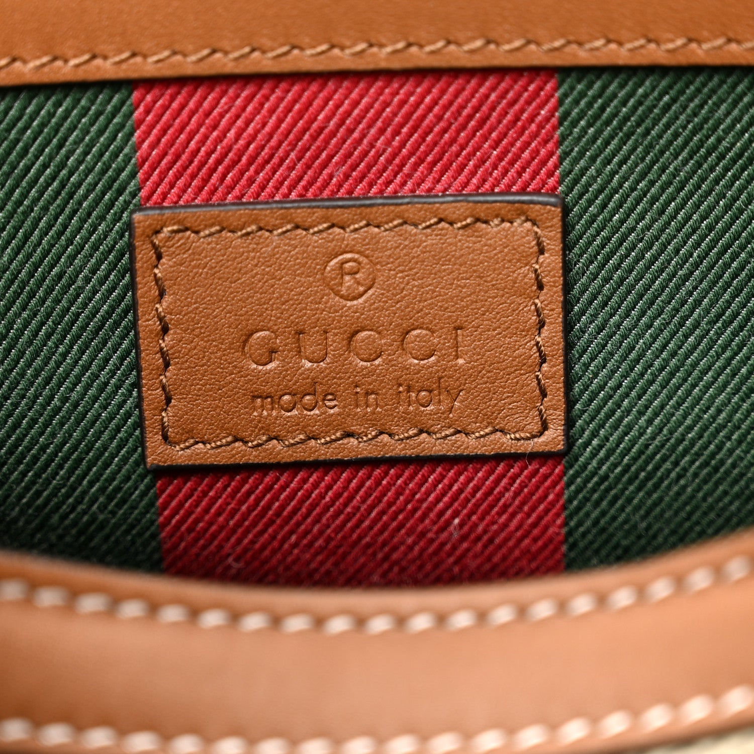 Gucci GG Icon Monogram Padlock Shoulder Bag Beige Dark Brown