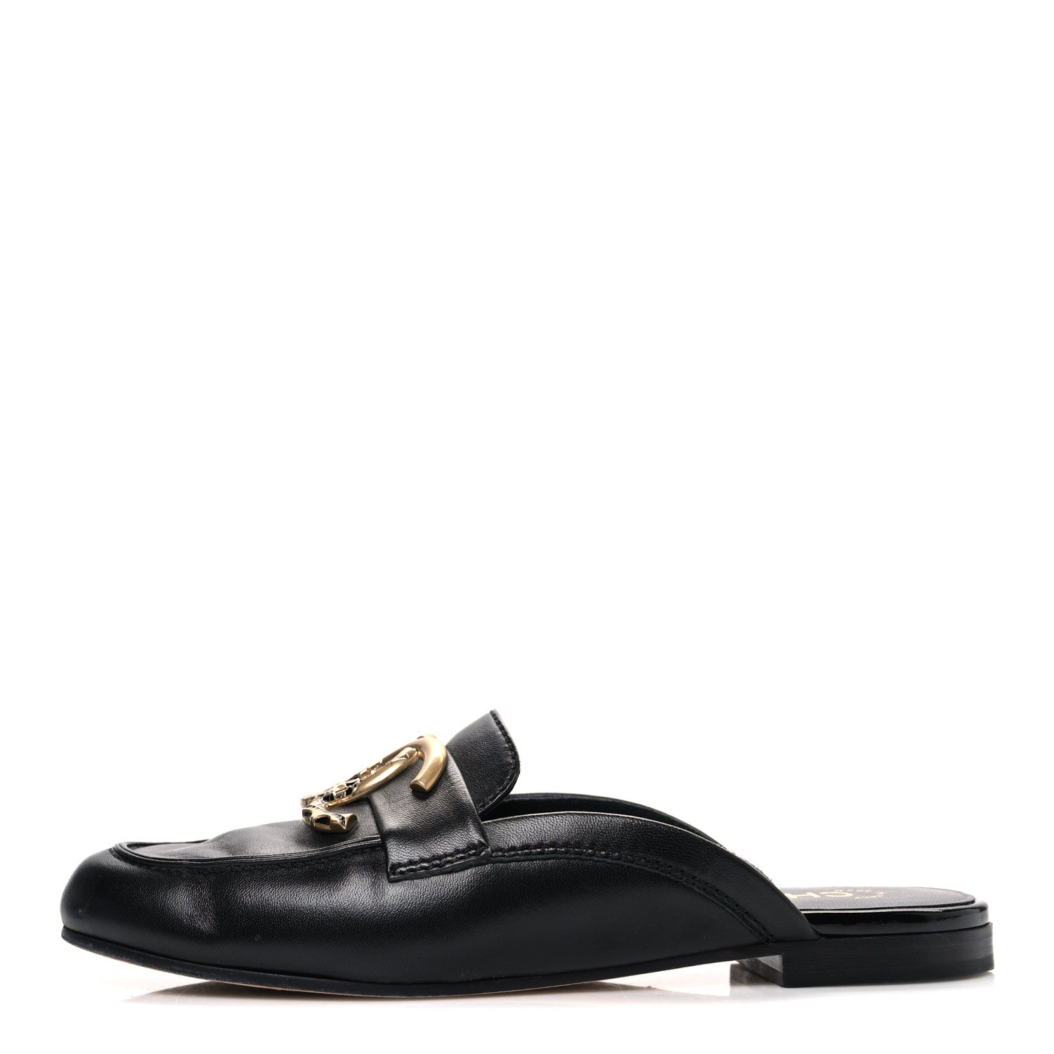 Lambskin CC Mules 38 Black