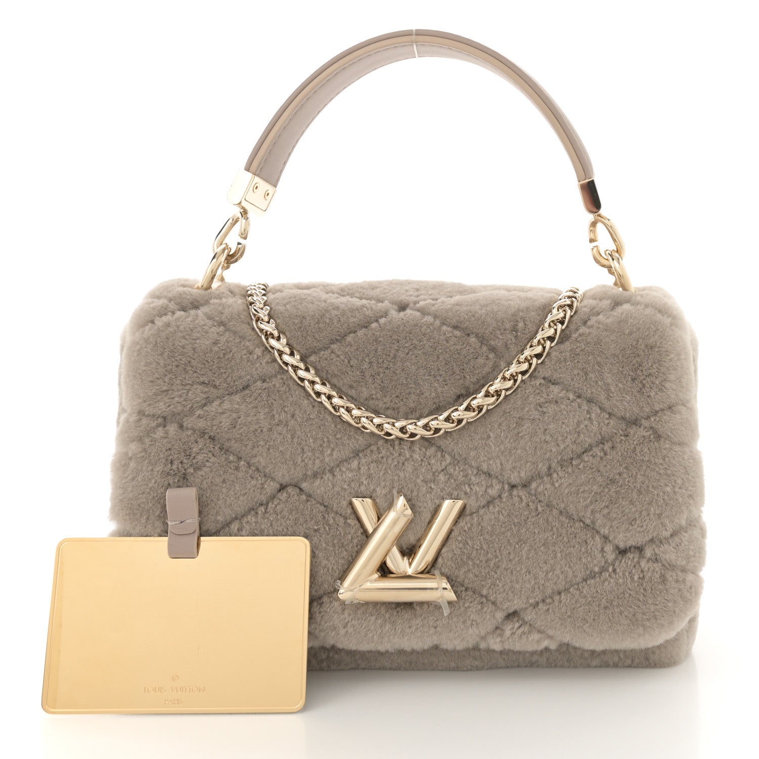 Louis Vuitton Shearling Malletage Top Handle GO-14 PM Grey