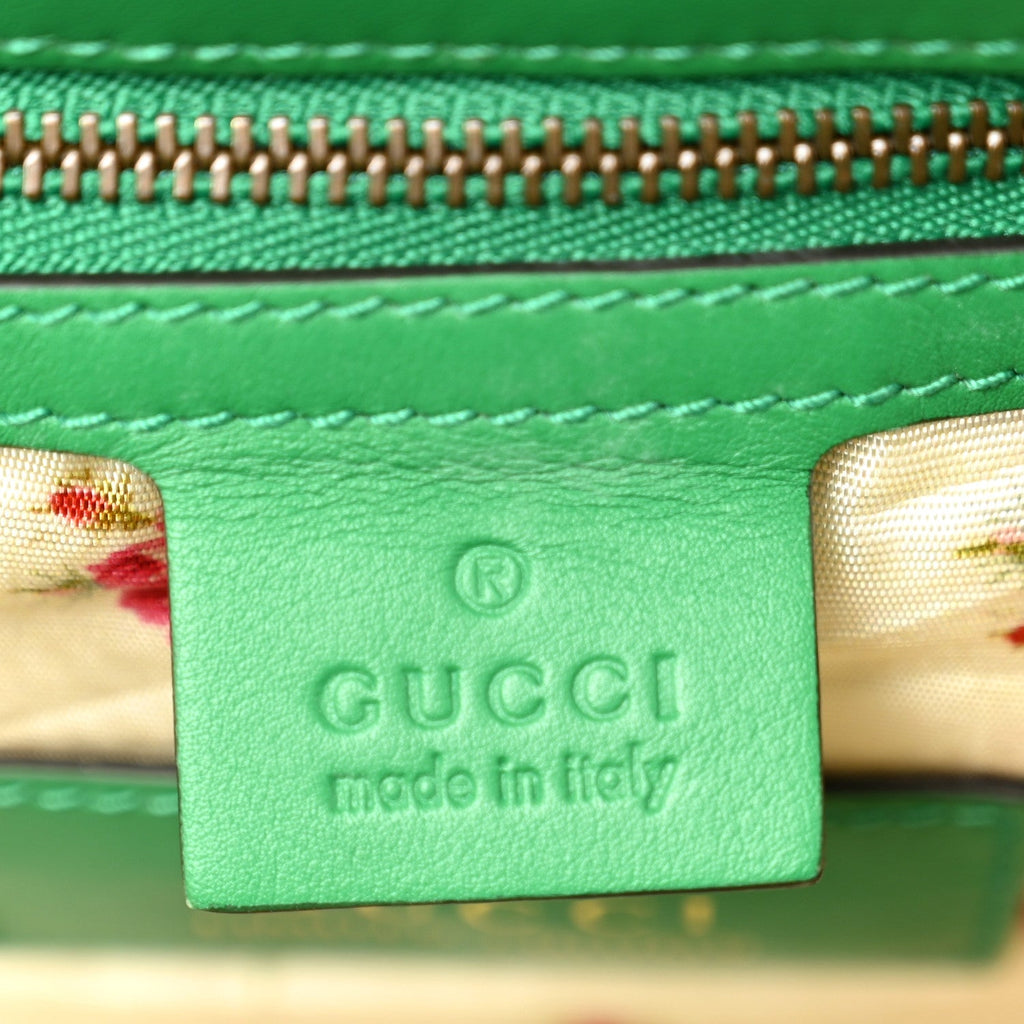 Gucci Raffia Elaphe Matelasse Small GG Marmont Shoulder Bag Natural New Shamarock