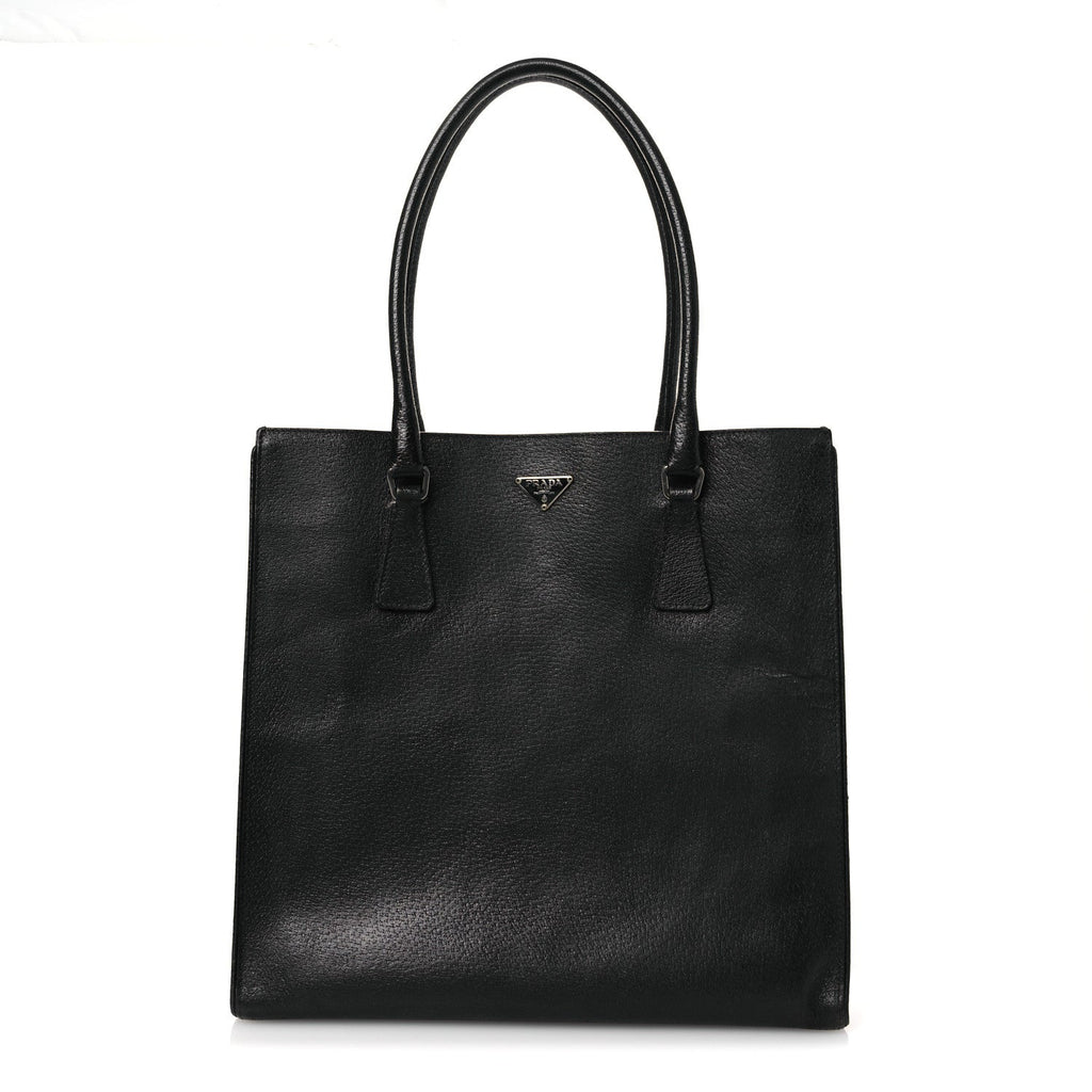 Prada Cinghiale Triangle Tote Black