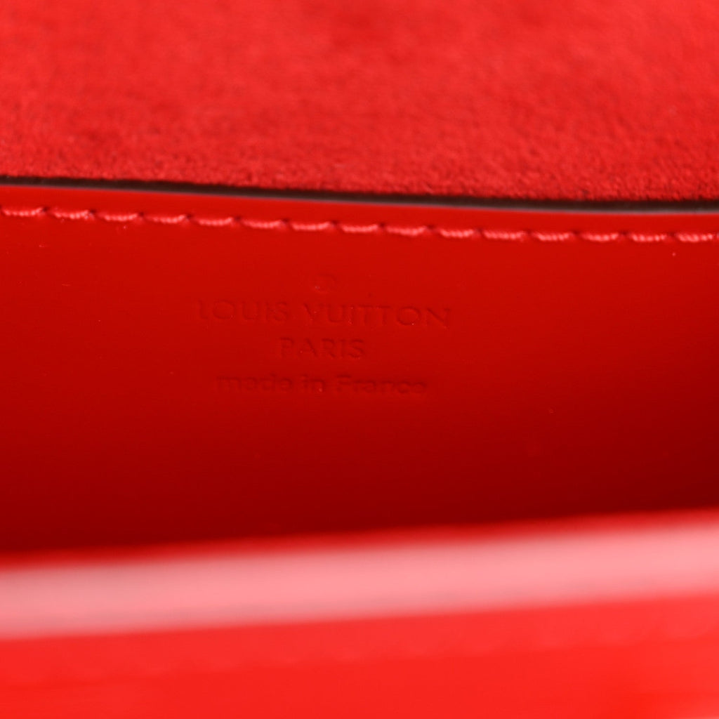 Louis Vuitton Patent Monogram Infrarouge Twist Shoulder Bag PM Coquelicot