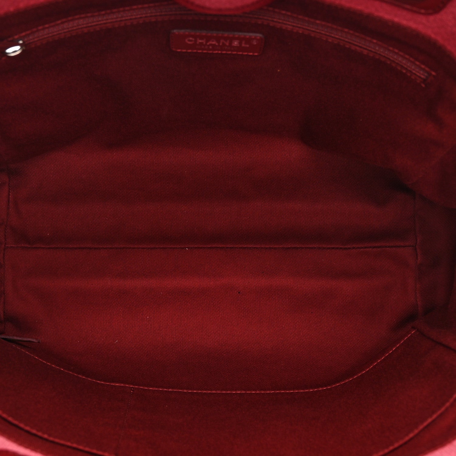 Chanel Canvas Small Deauville Tote Red