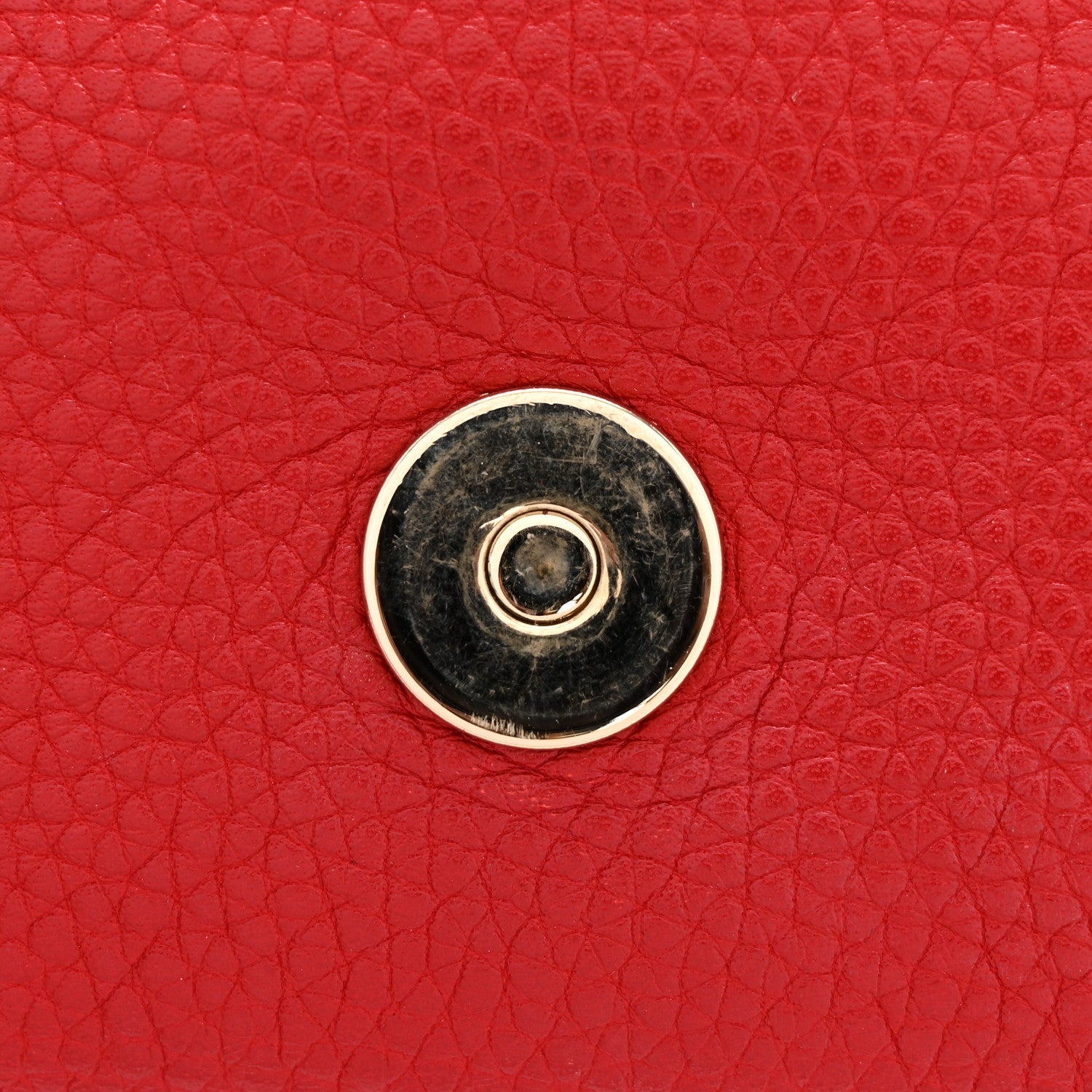 Gucci Pebbled Calfskin Medium Soho Flap Crossbody Tabasco Red