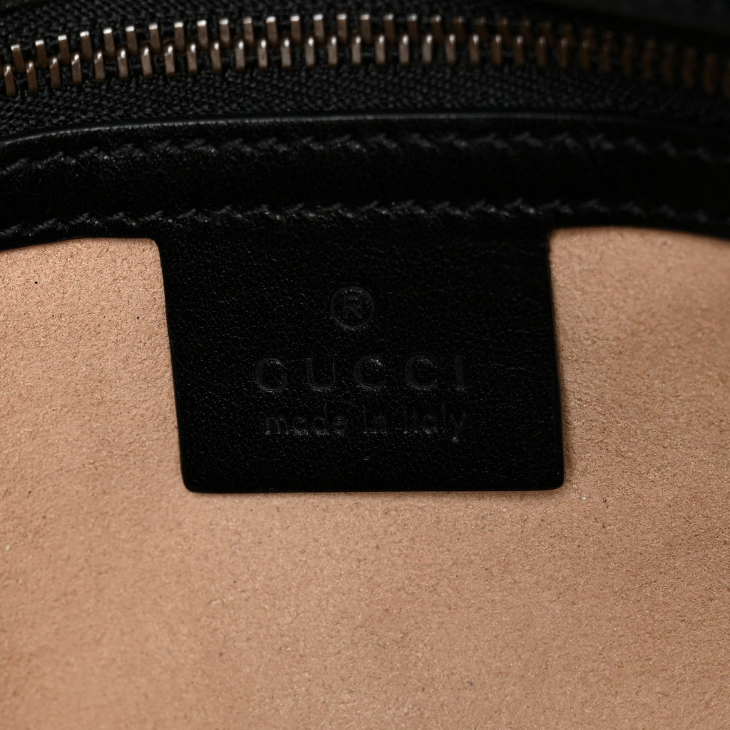 Gucci Calfskin Matelasse Small GG Marmont Shoulder Bag Black