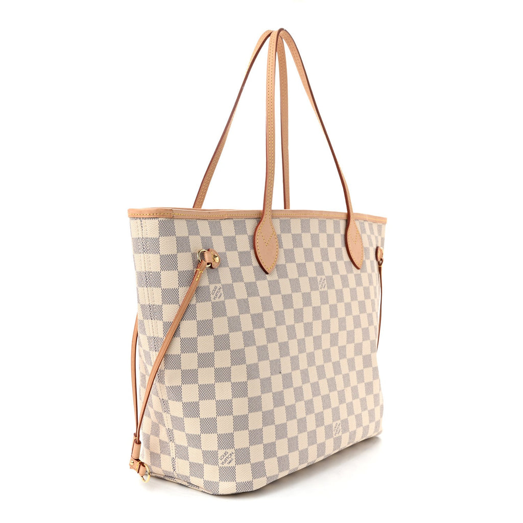 Louis Vuitton Damier Azur Neo Neverfull MM Rose Ballerine