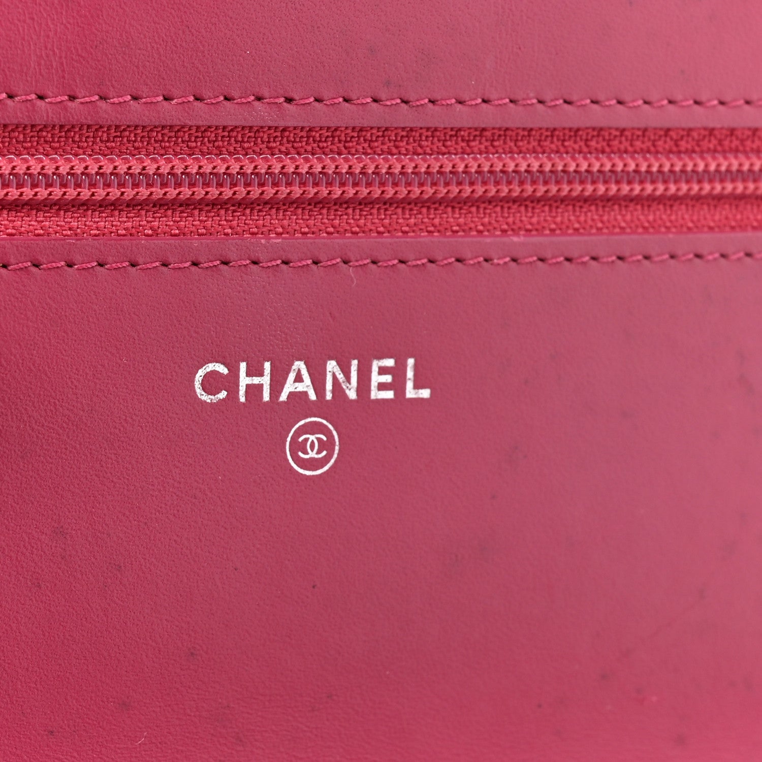 Chanel Patent Quilted Brilliant Wallet On Chain WOC Coral