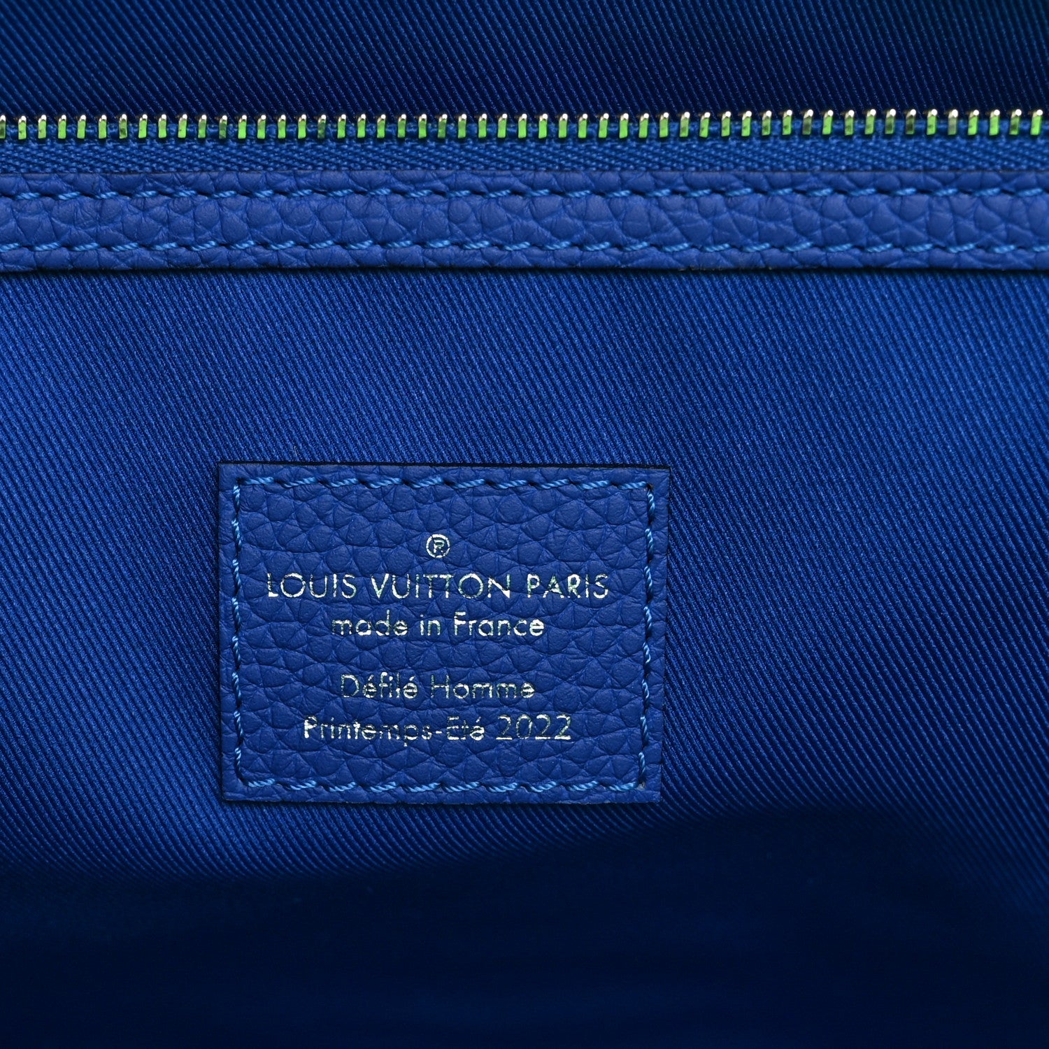 Louis Vuitton Taurillon Illusion Keepall Tote Bleu Vert